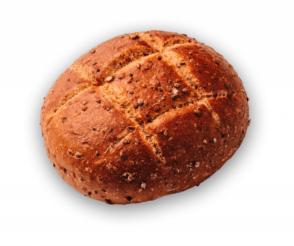 Bild eines Scheffels DInkelnbrötchens